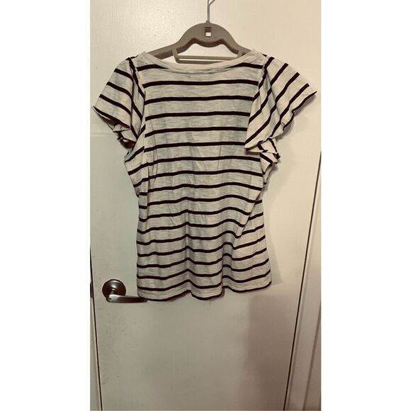 Ralph Lauren Black Label Black Tan Stripe T Shirt Bell Short Sleeves Size S - Picture 5 of 8